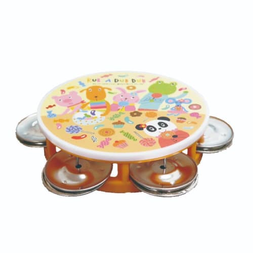 Monseuil RUB A DUB DUB Mini Tambourine, Yellow, 31000