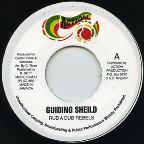 7inch Record RUB A DUB REBELS - Guiding Shield / Dub A1 Action 1990 UK Reggae, Ska & Dub